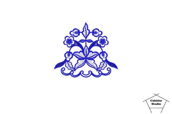 Blue Pentagon: A Joyful Embroidery Design