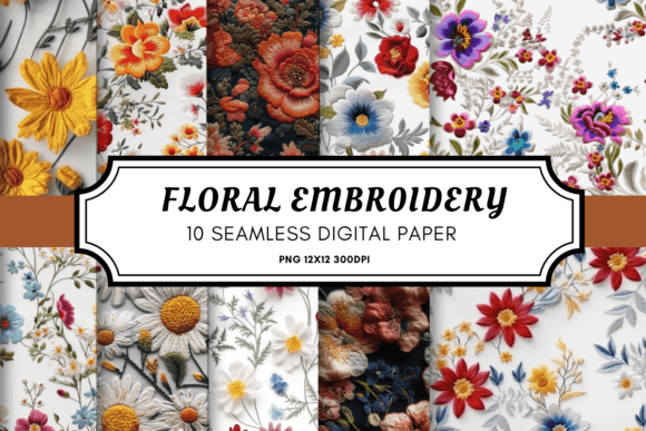 Charming Floral Embroidery for Personalized Gifts