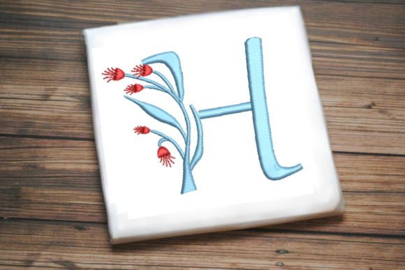 Charming Floral Monogram Letter H for Gifts