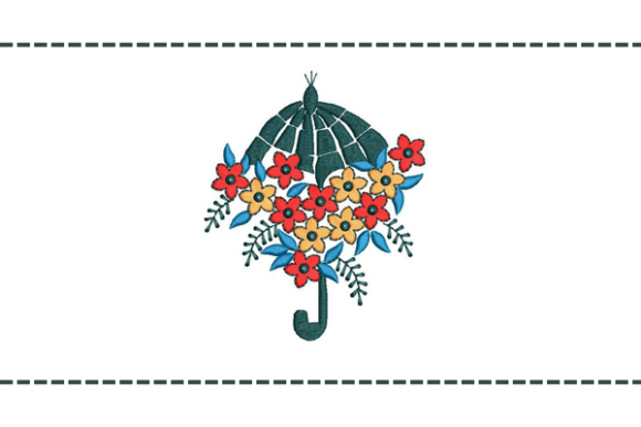 Creative Floral Umbrella: A Charming Addition