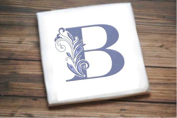 Elegant Floral Alphabet Letter B: A Versatile Holiday Embroidery