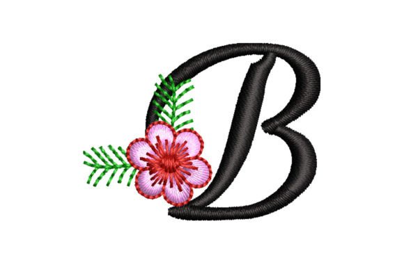 Elegant Floral Letter B for Business Merchandise