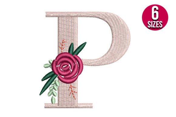 Elegant Floral P for Wedding Monograms