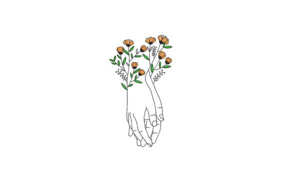 Elegant Hands with Flower for Business Branding