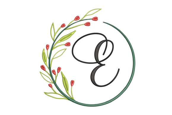 Elegant Monogram E for Your Next Embroidery Project