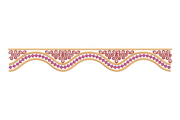 Endless Border: A Versatile Floral Embroidery Design