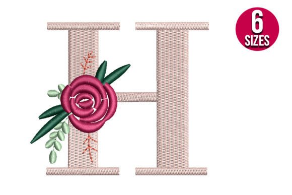 Floral Alphabet H Letter: A Charming Embroidery Choice