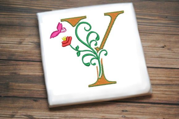 Floral Letter Y with Butterfly: A Charming Addition