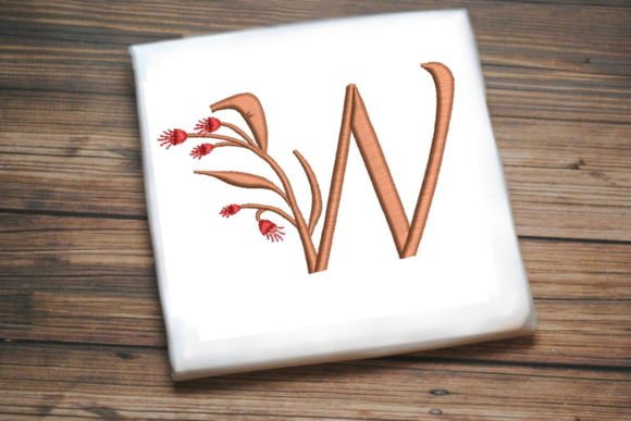 Floral Monogram Letter W: A Charming Addition