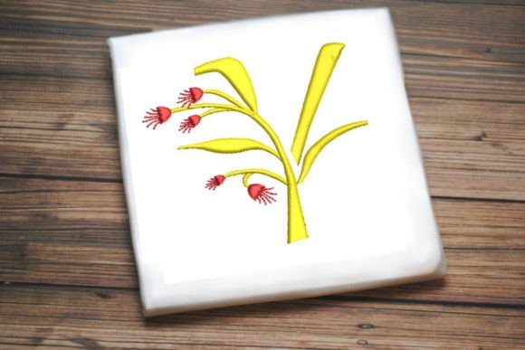 Floral Monogram Letter Y: A Charming Embroidery Design