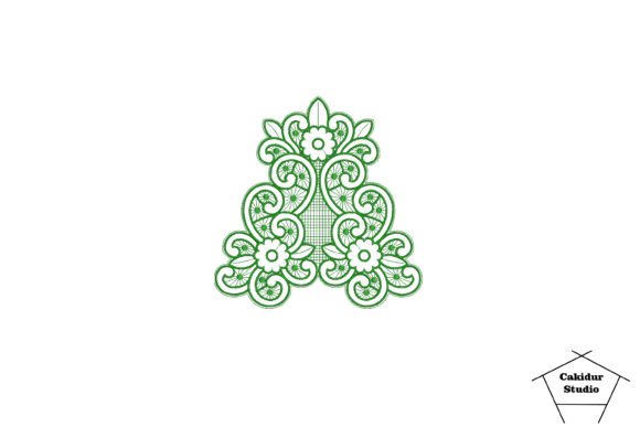 Green Floral Square: A Perfect Holiday Embroidery