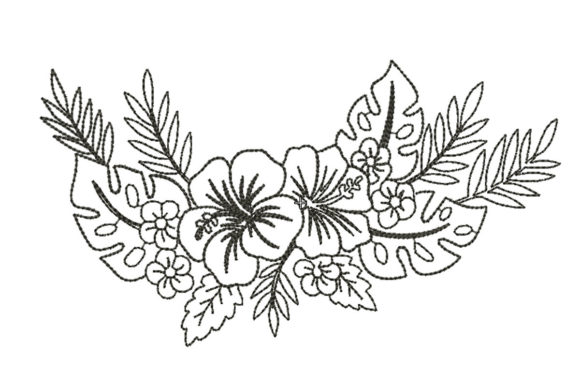 Tropical: A Fresh and Impressive Flower Embroidery Design
